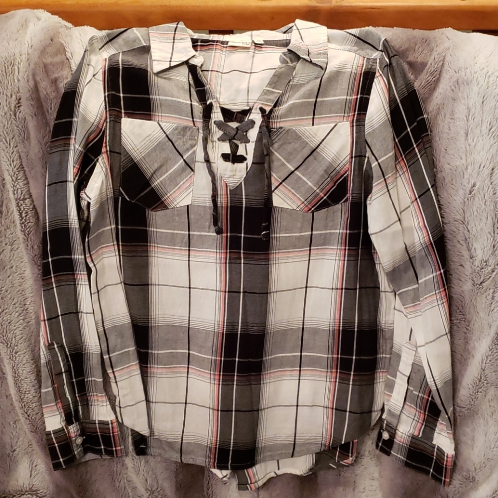 Mudd plaid long sleeve shirt.